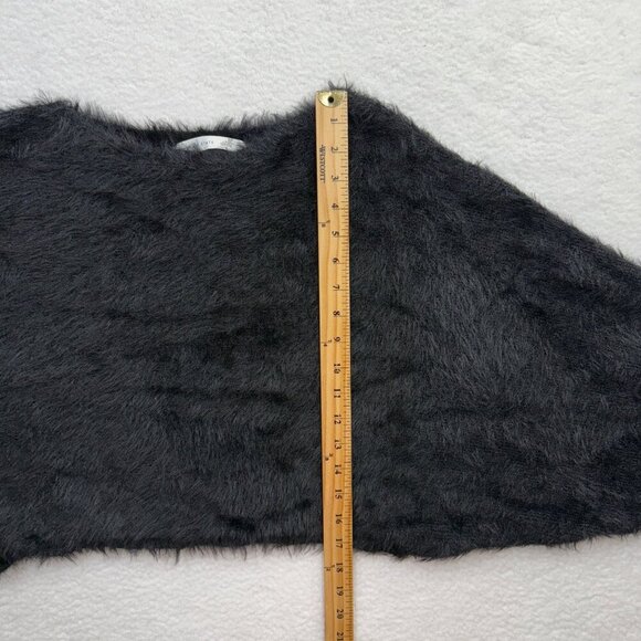 Altard State Fuzzy Eyelash Batwing Cropped Sweater Whimsigoth Black Womens XS - Picture 10 of 10